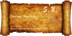 Sereg Martin névjegykártya